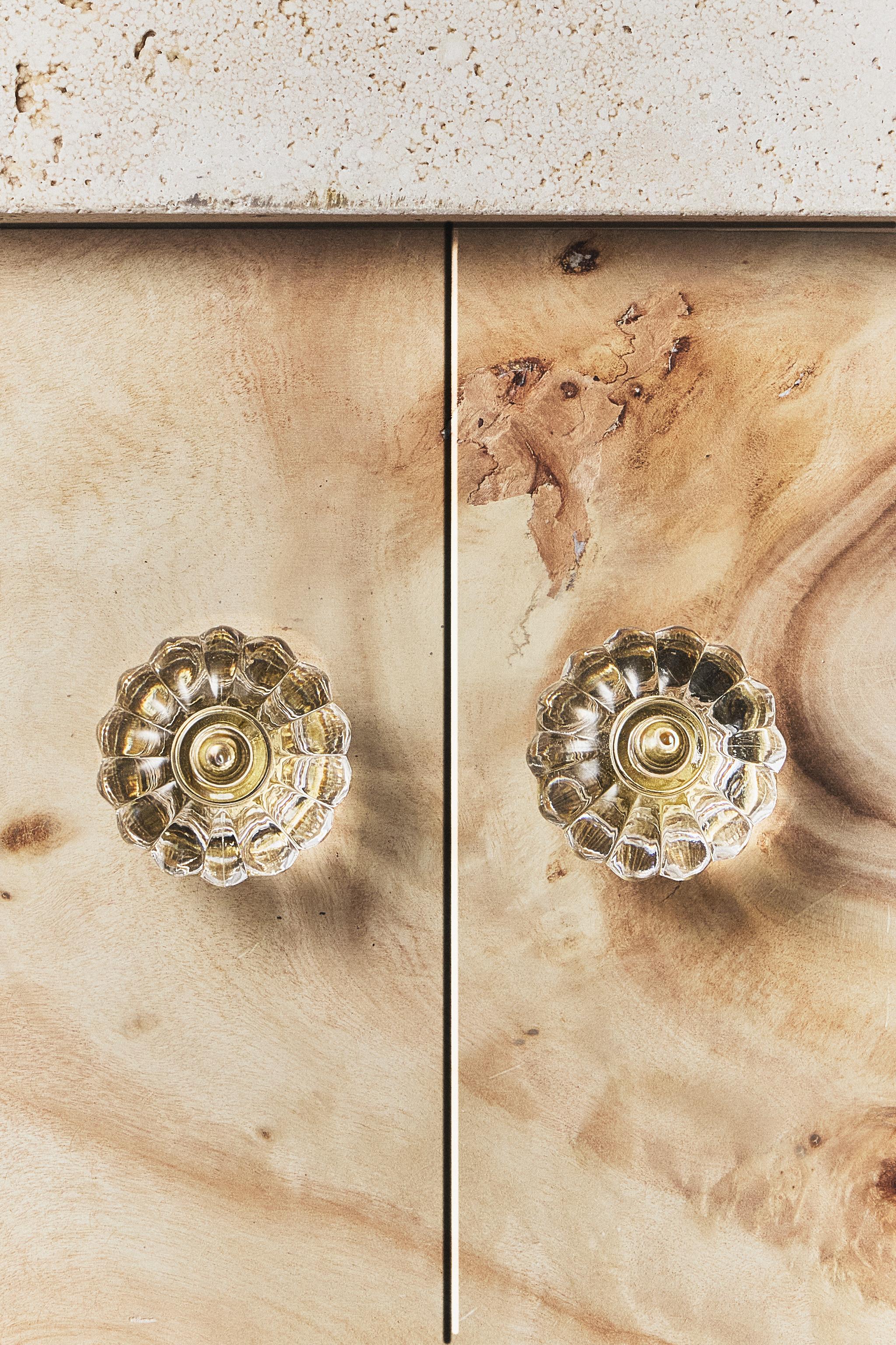 SET OF ACRYLIC FLOWER KNOBS (SET OF 2)